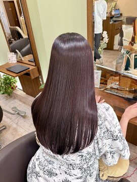 タックバイハレ たまプラーザ(takk by Hale) [takk]髪質改善縮毛矯正/チェリーブラウン/ホワイトグレージュ