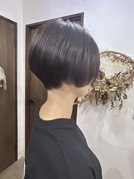 シーン(hair design SCENE) ツヤ感グレージュ/ハンサムショート