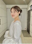 20代30代◎結婚式トレンドリボンヘアセットで艶髪◎韓国アレンジ