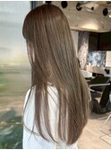 グレージュオリーブベージュロングおくれ毛_ba568962