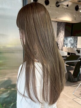 シオン(shion) グレージュオリーブベージュロングおくれ毛_ba568962