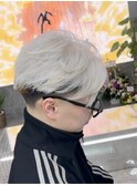テーパーフェード×ホワイトカラー