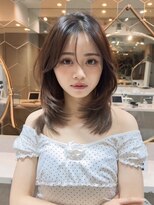 ルームバイシー 新宿(Loom. by Sea)&nbsp;小顔×ココアベージュ[黒髪/クラゲヘアー/オリーブグレー]