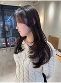 髪質改善＊黒髪毛先レイヤーカットロング＊美髪【Zina稲毛海岸】