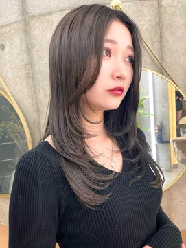 ☆ハッシュカット/チャコールグレー/ココアブラウン/レイヤー