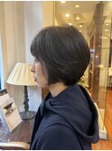 大人女性のための上品丸みショートボブ
