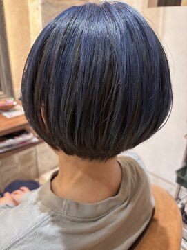 マイノリティー(Minority Produced By TOPHAIR) 白髪ぼかしアンブレラカラー サファイアブルー