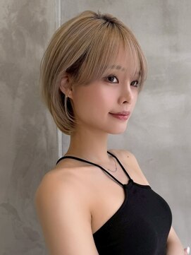 ロンドルーチェ 心斎橋(Lond luce) ダークアッシュ/ミディアムレイヤーカット［髪質改善/縮毛矯正］