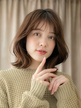 カバーヘア ブリス 北浦和(COVER HAIR bliss) くびれミディ/シースルーバング/ココアブラウン/色っぽボブg