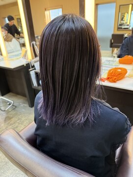 ジャパンジェム 押熊店(Japan gem) 大人のバレイヤージュ/バイオレット/パープル/ブリーチカラー