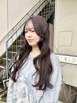 ヘアー アイス 御器所本店(HAIR ICI)&nbsp;艶カラーブリーチなしダブルカラーラベンダーグレージュレイヤー