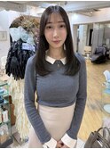 ロングレイヤー×グレージュカラー
