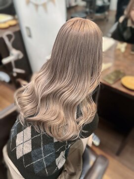 ルアナ 名古屋店(Luana) 髪質改善カラーとブリーチでつくるミルクティーカラー