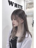 他の子と差がつくホワイトベージュインナーカラー【TERA 石岡】