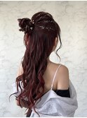 ハーフアップ