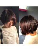 アシンメトリーショートボブ☆個性派☆