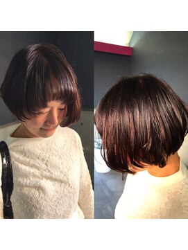 ナトゥーラ 岐阜(Natura) アシンメトリーショートボブ☆個性派☆