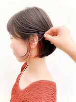 ネイヴィル オモテサンドウ(navile omotesando)&nbsp;【yuka】オレンジインナーカラー×ミニボブ