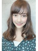 王道前髪にフリンジウェーブで大人かわいい♪藤沢3