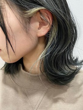 オーガニック ライフ 若葉 鶴ヶ島(organic+life) 10代20代30代大人可愛いくびれボブインナーカラー外ハネ
