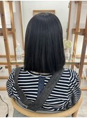 ストレートパーマ×ミディアムヘア