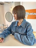 ハイトーン  ケアブリーチ ベージュ グレージュ ボブ ミニボブ
