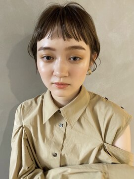 パーク(PARK) 【PARK】束感ワイドショートバング×シアーベージュ