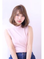 オーロ 宝塚店(ORO)&nbsp;20代30代40代50代斜めバング前髪ピンクベージュマチルダボブ