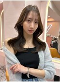 韓国ヘア/くびれヘア/前髪あり/シースルーバング/2way
