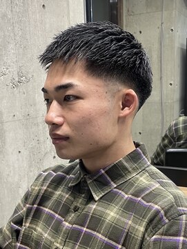 フイ 自由が丘(men's salon Hui) メンズ/アップバング/ツーブロックマッシュ/束感ショート波巻き