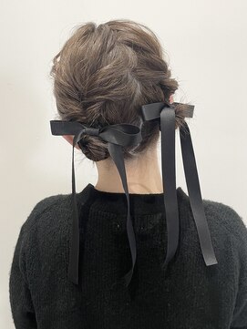 ウクラ バイ レシッド 池袋(uchla by rcid) お呼ばれヘアセット♪girly style☆編み込みツインヘアアレンジ