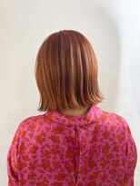 小森谷,切りっぱなしボブ,ロングボブ,美髪,オレンジベージュg44