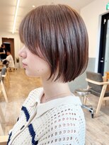 セイドット フクオカ(Say.FUKUOKA)&nbsp;Say.岩井　丸みショートボブ×アッシュベージュ×透明感カラー