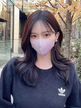 アフロート ディル(AFLOAT D'L) ウェットヘア 2wayバング韓国ヘア 顔まわり オリーブベージュ