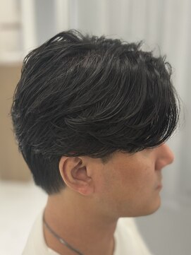 バース 梅田中崎町店(BIRTH) ニュアンスパーマセンターパートフェザーパーマ韓国メンズパーマ