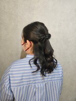 ウィスプ 赤羽店(wisp)&nbsp;潤う黒髪ケアパーマ×ハーフアップヘアアレンジ #1