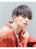 サイドパートツイストスパイラル刈り上げマッシュ
