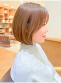 ナチュラルボブ前髪ありイメチェン20代30代40代50代ショートボブ