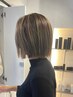 【岡本限定★透明感UPカラー♪】カット+ハイライト+TR　￥20500