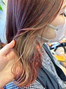 ポタム 東中野(potamu) なじみベージュインナーカラー