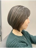 40代50代おすすめ◎乾かすだけで綺麗な形に◎大人ショートボブ