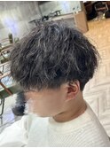 ツイストパーマ × マッシュ