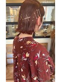 ボブのお呼ばれシンプルアレンジ