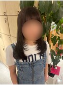 顔まわりレイヤー×ラベンダーカラー