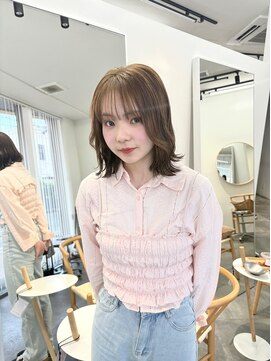 ディッシィ 立川(D'ICI) オリーブベージュ/透明感カラー/顔まわりでトレンドを/ボブ