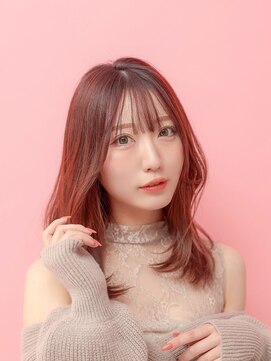 ロエ 博多店(loe) 【loe】レイヤーミディ×ピンクブラウン×レイヤーカット