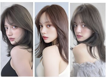 レア 渋谷(Le'a)の写真/[口コミで好評☆]カット+カラー+TR￥8800!韓国ヘアやレイヤーカットにピッタリな艶カラーで一味違う仕上がり