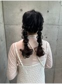 ブリーチなしカラー/ヘアアレンジ/ヘアセット/福岡/10代20代30代