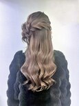 ハーフアップ/編み込み/結婚式/浴衣/ヘアセット/銀座