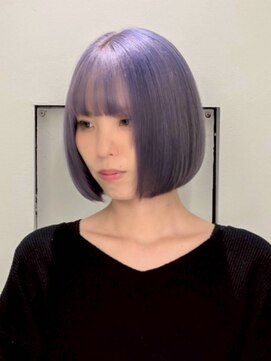 エニフォーイーストハム(Eni for eastham) ブリーチカラー/ライトパープル/ショートボブ
